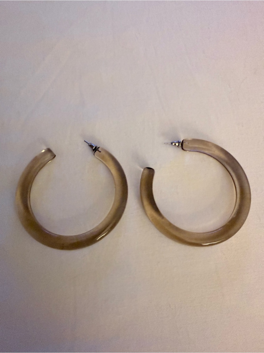 Classic Clear Resin Hoop Earrings - Women Jewelry